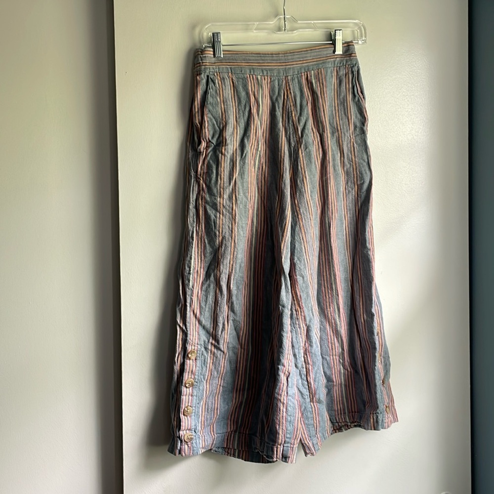 Madewell Wide Leg Striped Pants